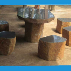 Đá cây bazan nguyên khối mài bóng