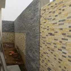 Thi công Đá ghép vàng kết hợp đá ghép đen