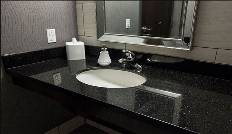Đá kim sa làm lavabo xịn sò, sang chảnh