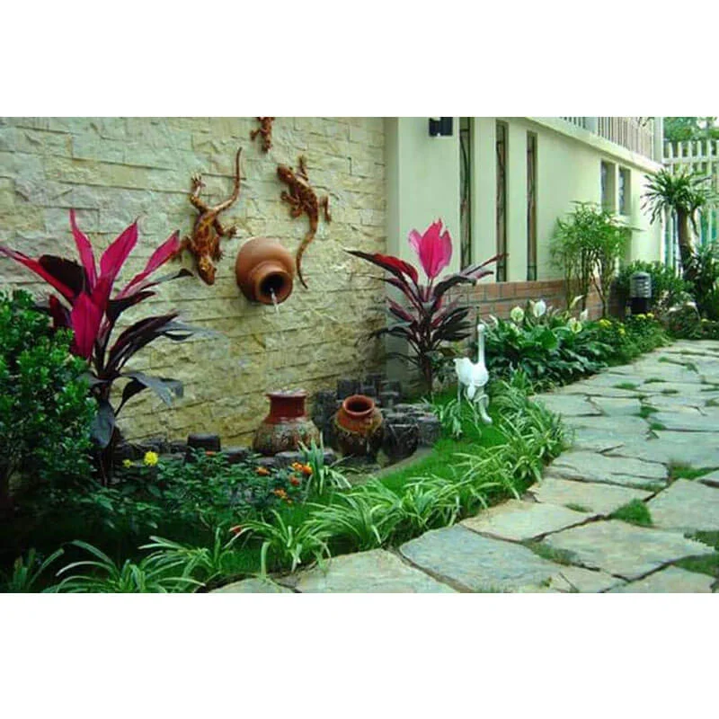 Tiểu cảnh chum nước gắn tường, ý tưởng độc lạ