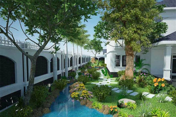 Đi kèm với bố cục là những tiểu cảnh trang trí độc đáo
